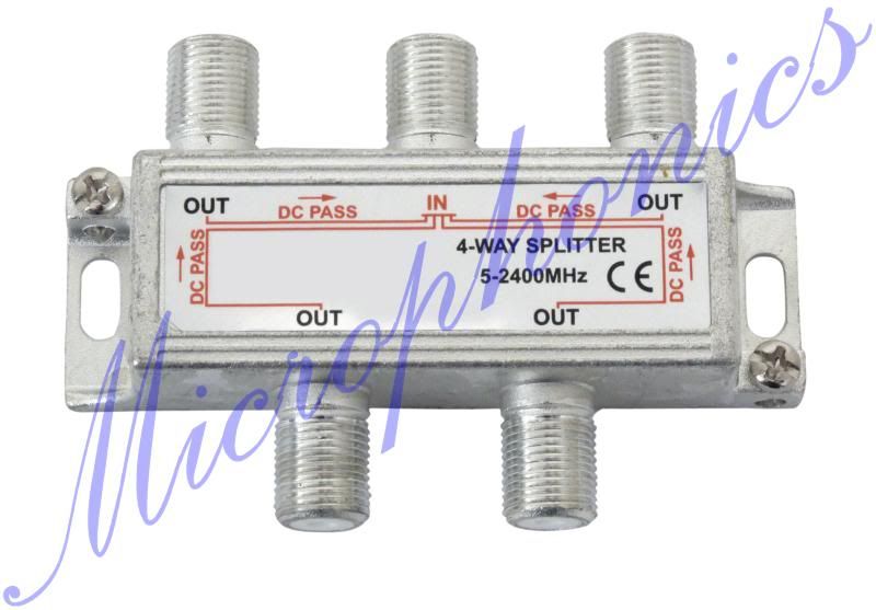 4 WAY TV FM DAB, VHF UHF AERIAL, ANTENNA SPLITTER eBay