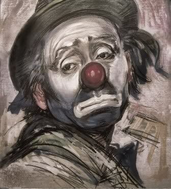 A sad clown
