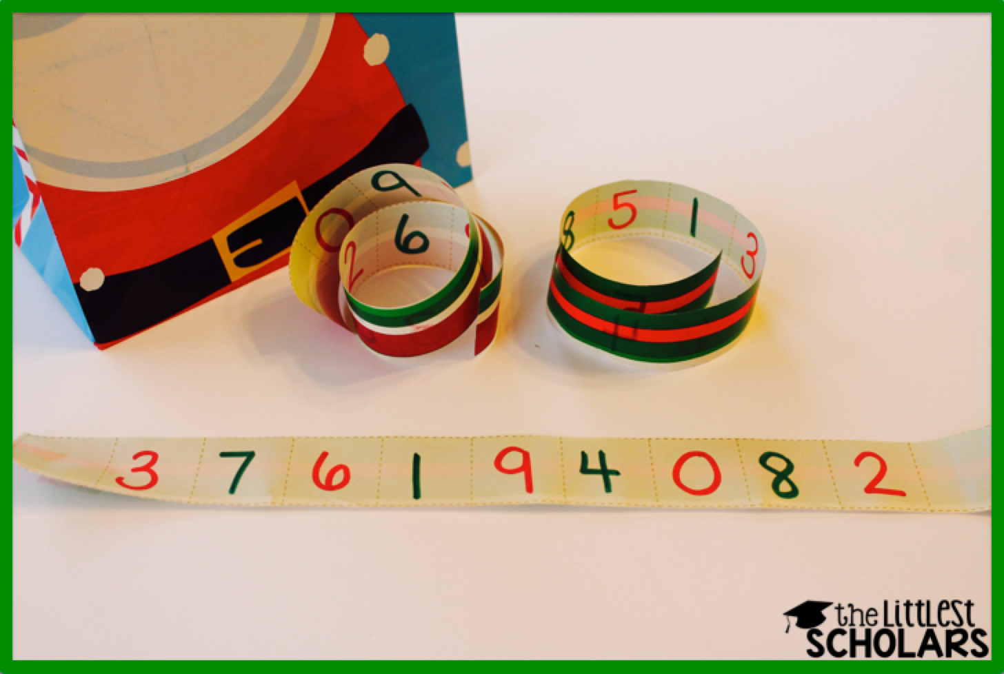 Write numbers on scraps of wrapping paper. Students choose a strip of paper and identify the numbers as quickly as they can. Perfect for AIMSweb! 