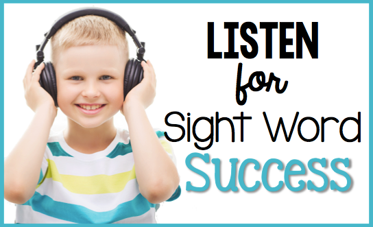 Teach sight words using an interactive listening center! 