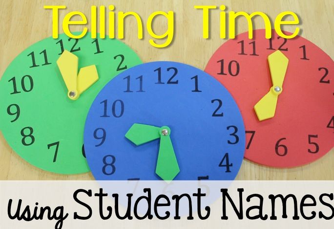 Easy way to teach telling time using student names! 