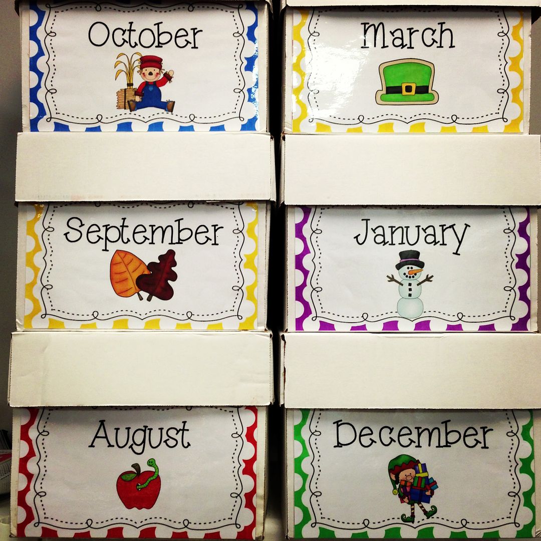 System for keeping all of those seasonal resources organized from the Littlest Scholars 
