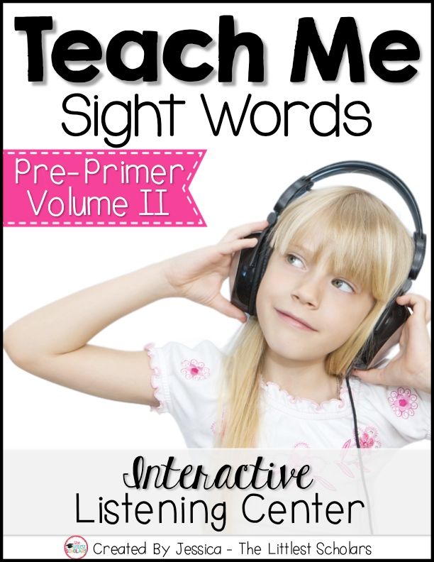 This Dolch Pre-Primer interactive listening center teachers students all about sight words! 