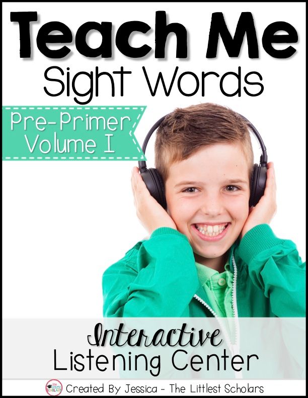 This Dolch Pre-Primer interactive listening center teachers students all about sight words! 