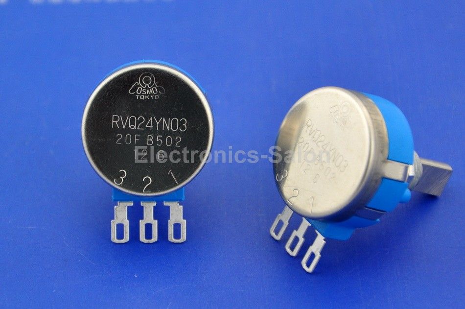 RVQ24YN03 20F B502 Potentiometer, 5K OHM Long Life Panel Pot, COSMOS