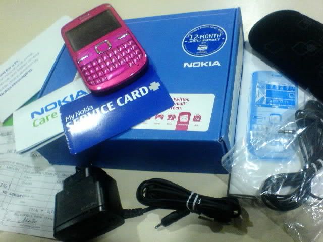 Nokia C3-00 Hot Pink. Nokia Service Card/Nokia Care