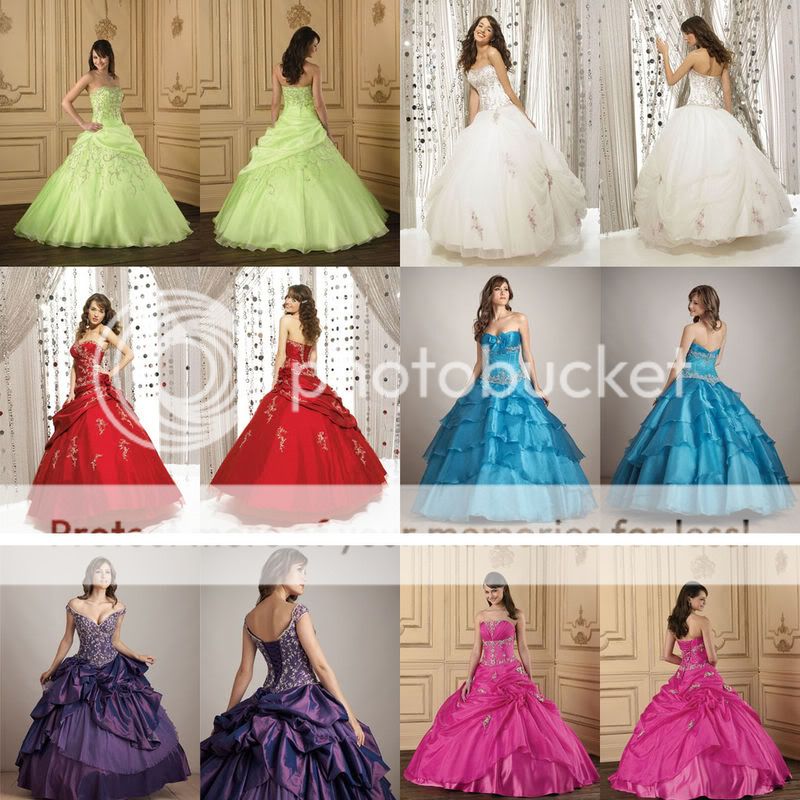 New Taffeta Prom Evening Dress Ball Gown Wedding Dresses Custom Size 