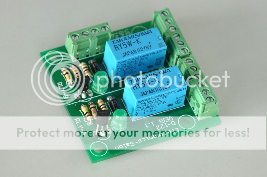 Two DPDT Signal Relays Module Board, 5V, for 8051 PIC  