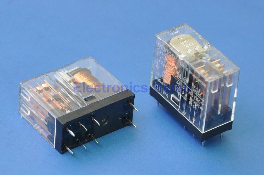10x Omron 5 Amp Dpdt Power Relay G2r