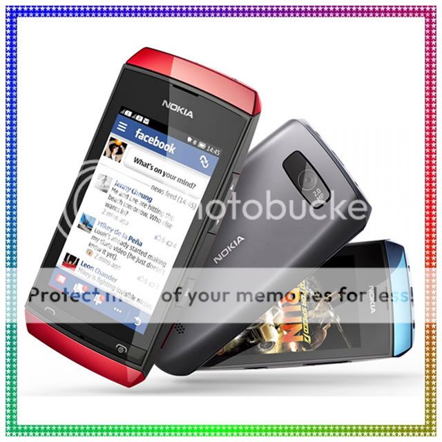 Nokia Asha 305 Dual Sim Touch Screen Red Stereo FM MP4 Phone by FedEx