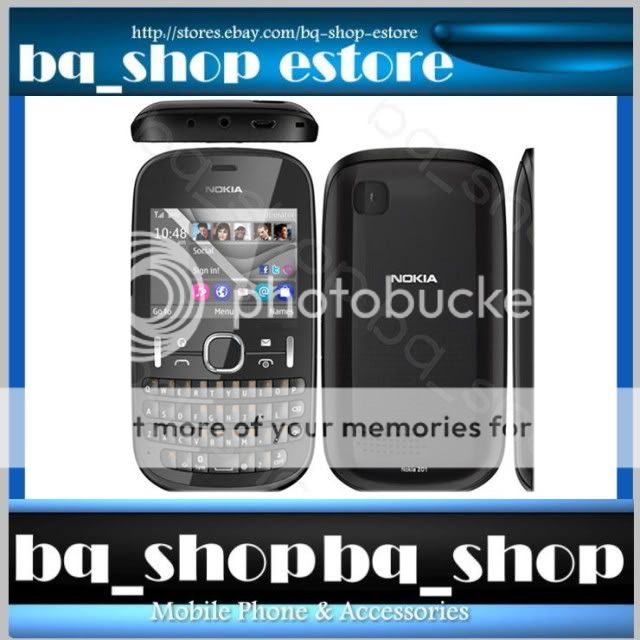Nokia Asha 201 Black MP4 FM Radio Phone by FedEx 6438158430662